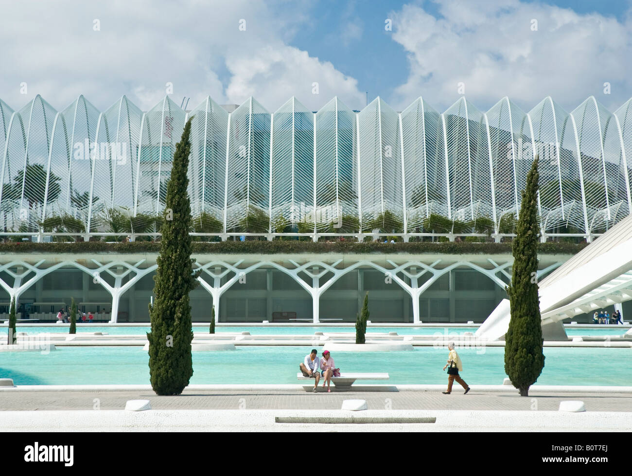 L'umbracle, Promenade et parc de stationnement est conçu par l'architecte Santiago Calatrava,Valence Espagne mai 2008 Banque D'Images