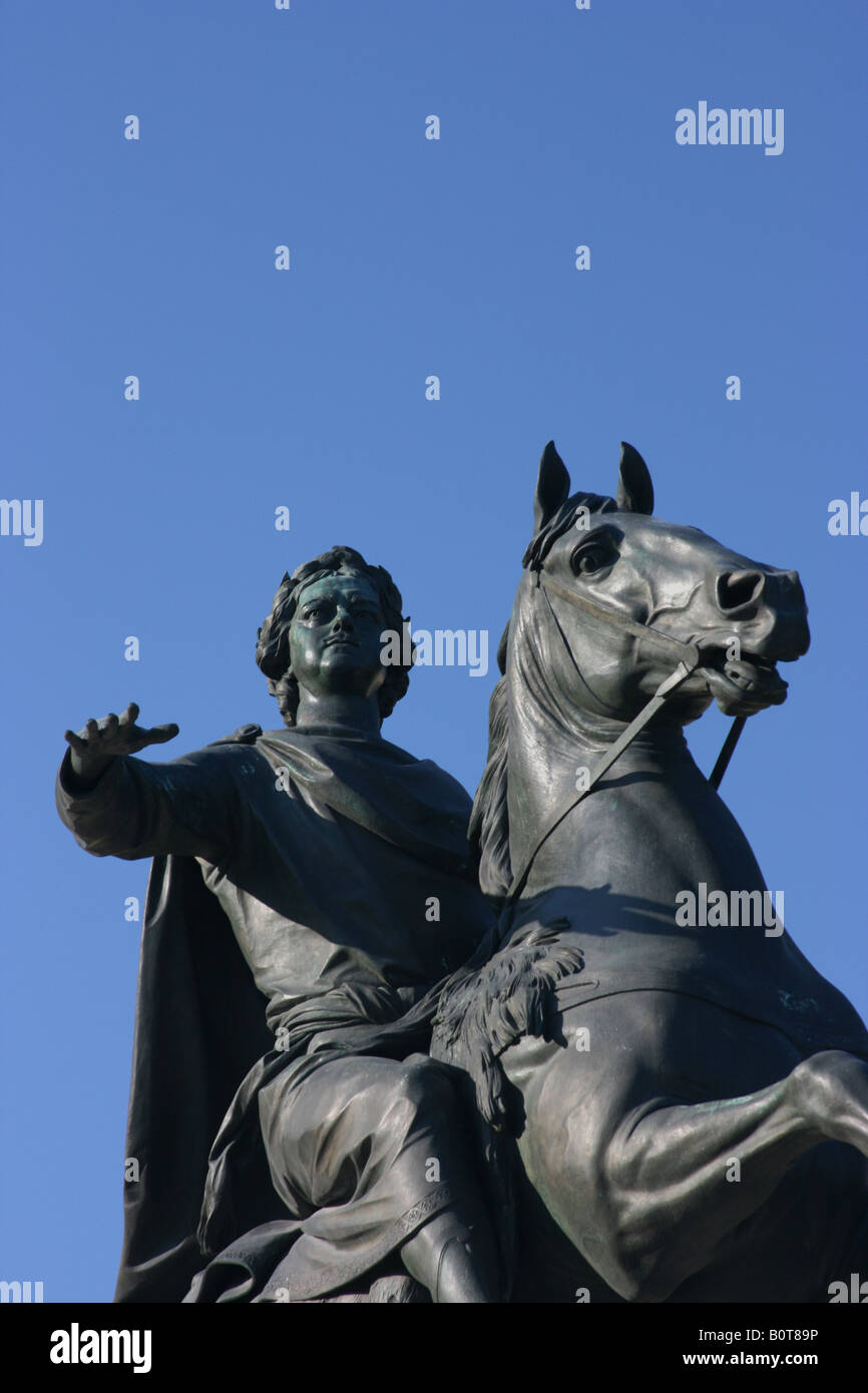 Le cavalier de bronze statue, Saint Petersburg, Russie Banque D'Images