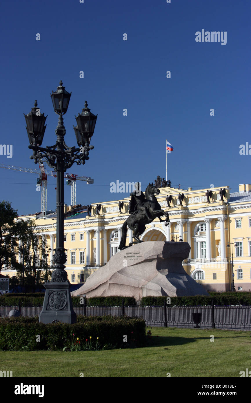 Le cavalier de bronze statue, Saint Petersburg, Russie Banque D'Images