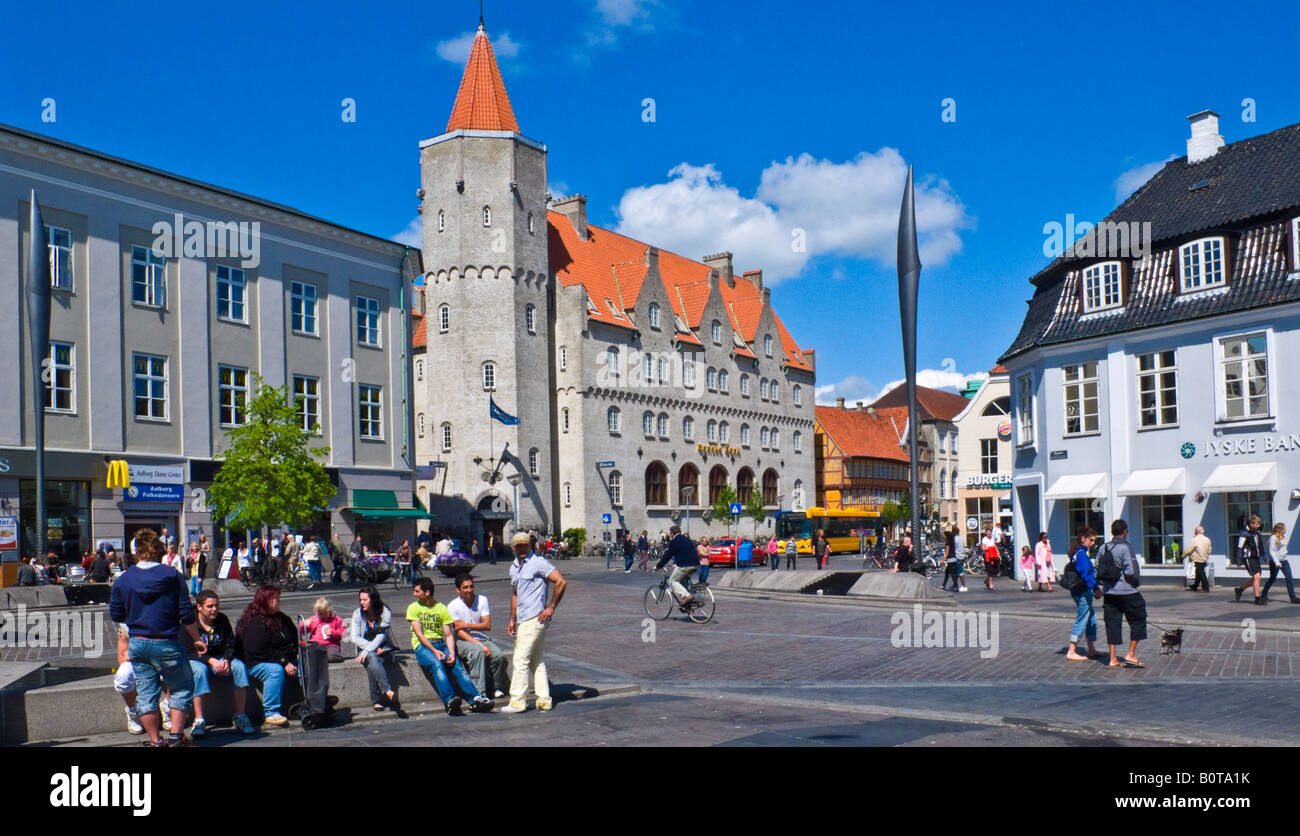 Nytorv dans le centre de ville dans le Jutland danois Aalborg Banque D'Images