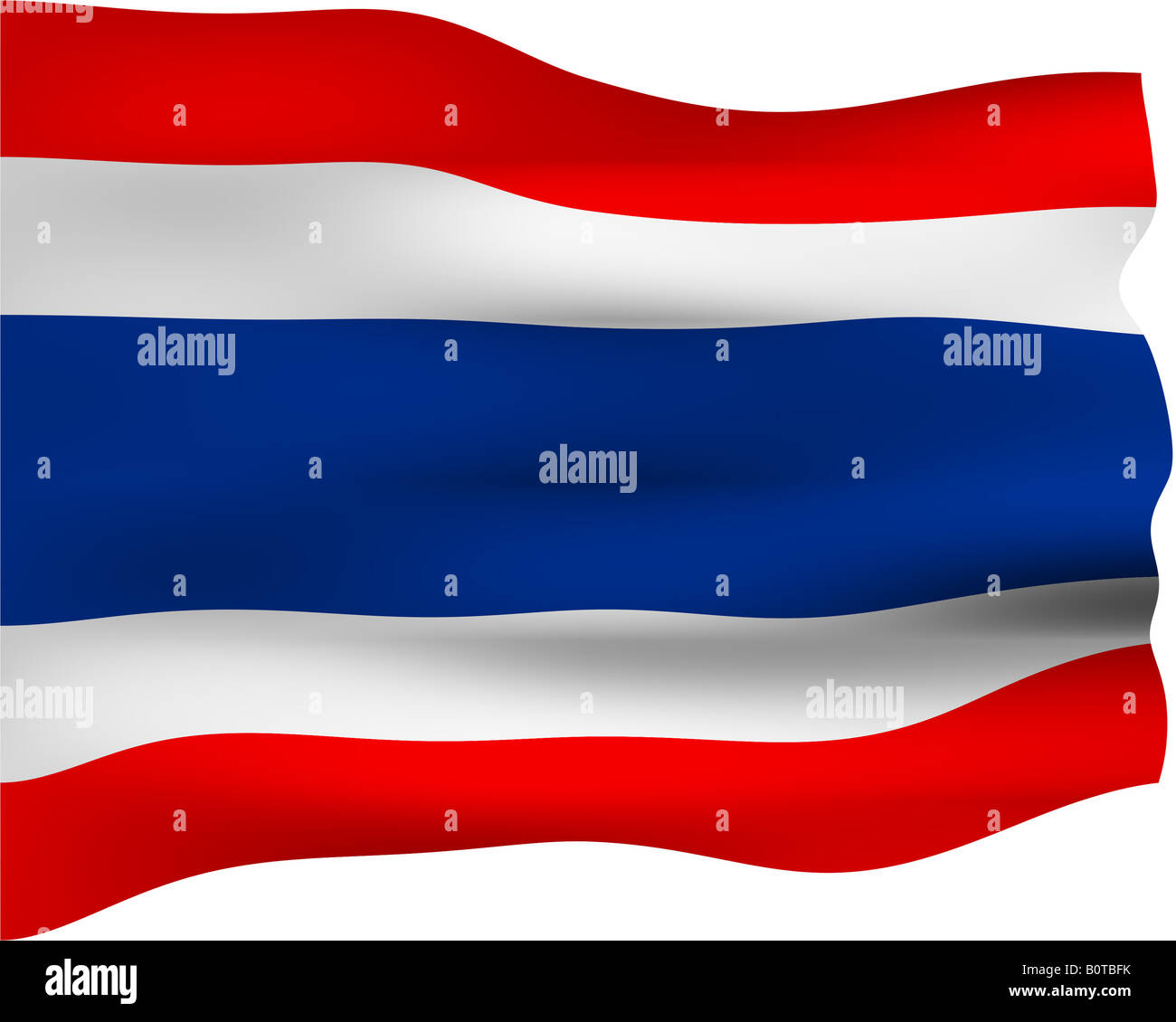 Drapeau de la Thaïlande 3d Banque D'Images