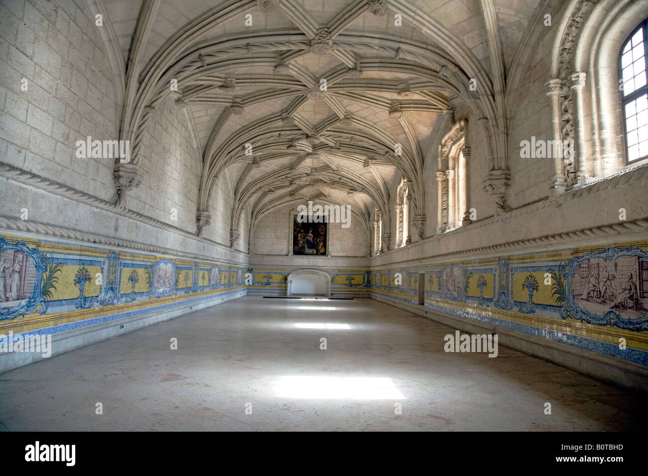 L'intérieur du Mosteiro dos Jeronimos à Lisbonne Portugal Banque D'Images