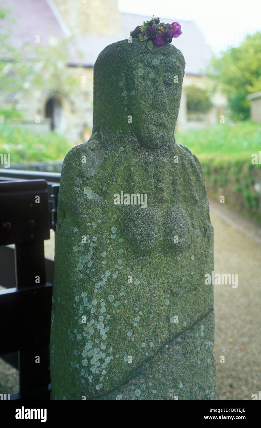 Menhir du Chimquière La Grandmère, île de Guernesey Banque D'Images