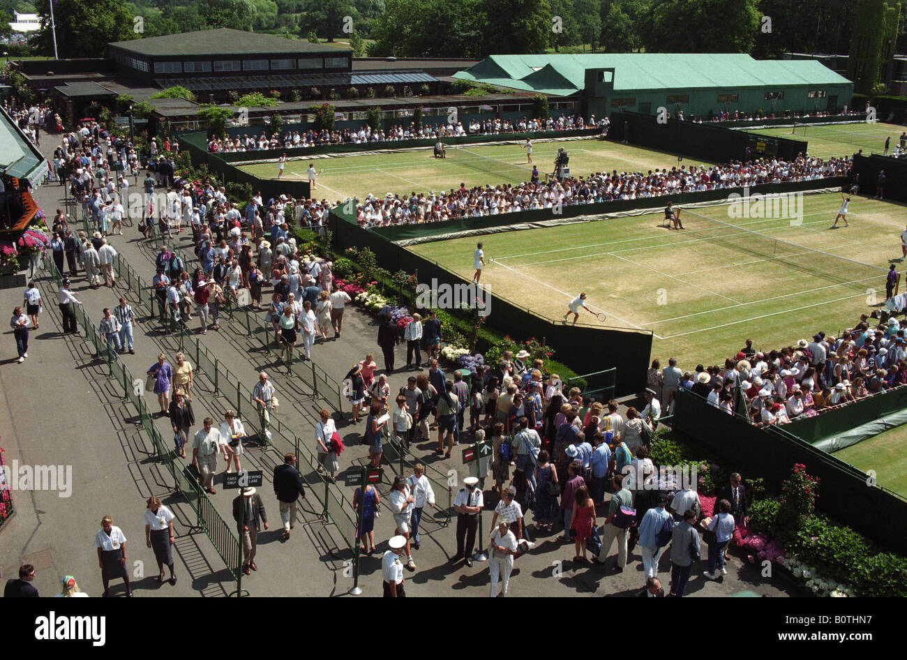 Tennis de Wimbledon 1995 Les courts de Wimbledon Banque D'Images