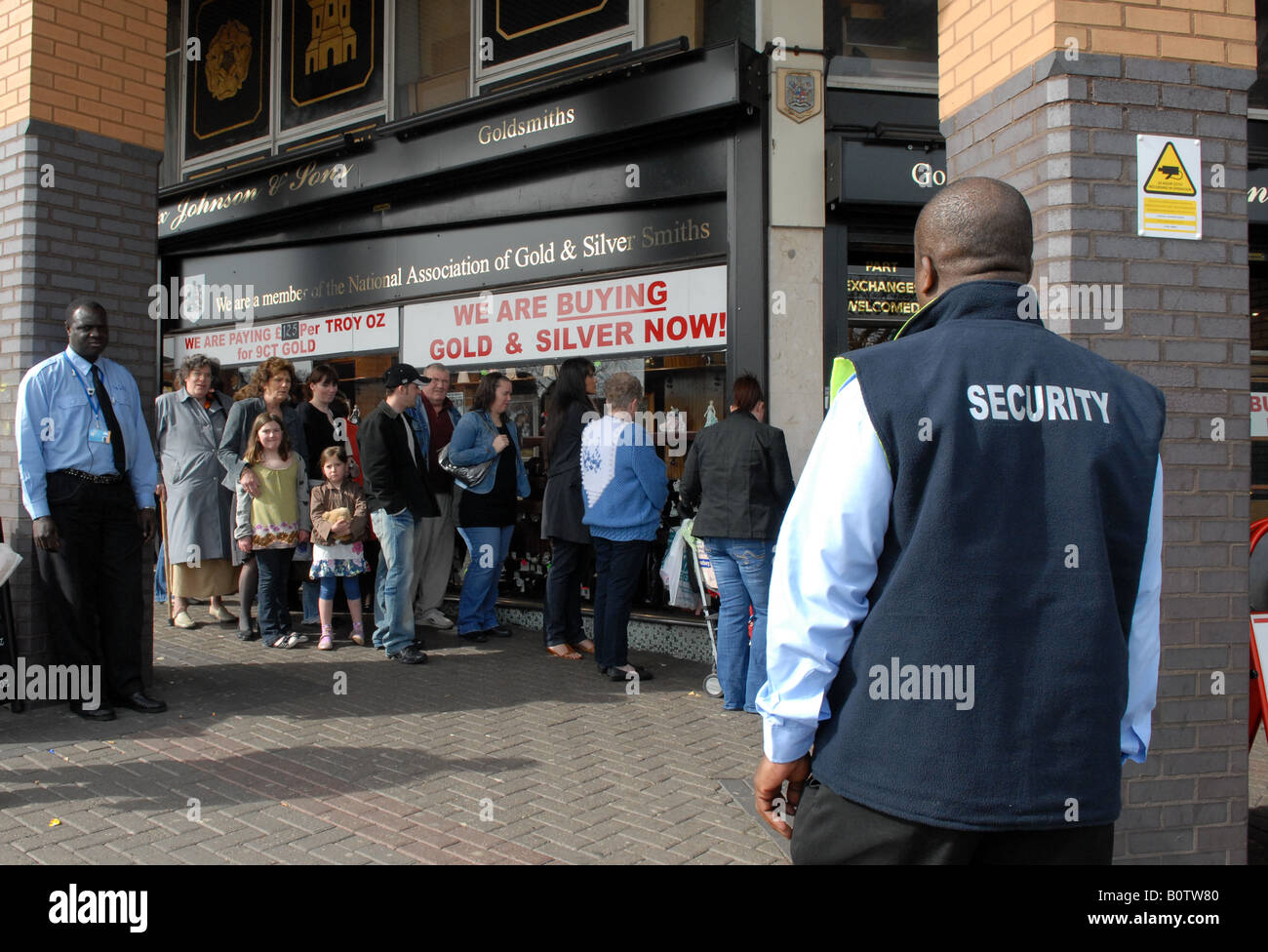 Les familles d'argent à leur vieil or à Dudley Angleterre Banque D'Images