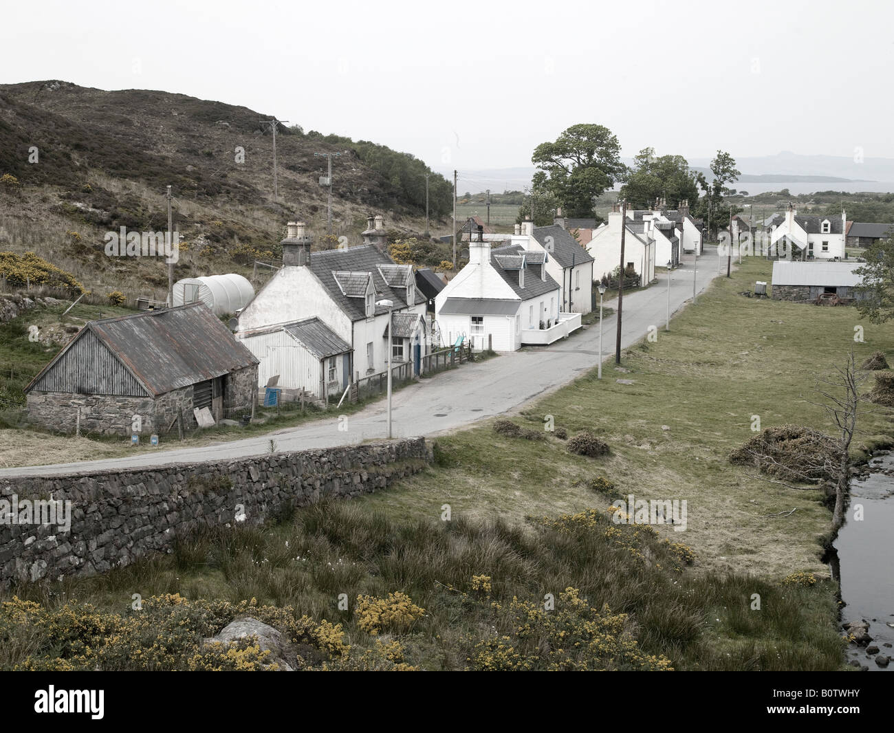 Croft Maisons, Duirinish, Nr Kyle of Lochalsh, Ross-Shire, Highland Ecosse Banque D'Images