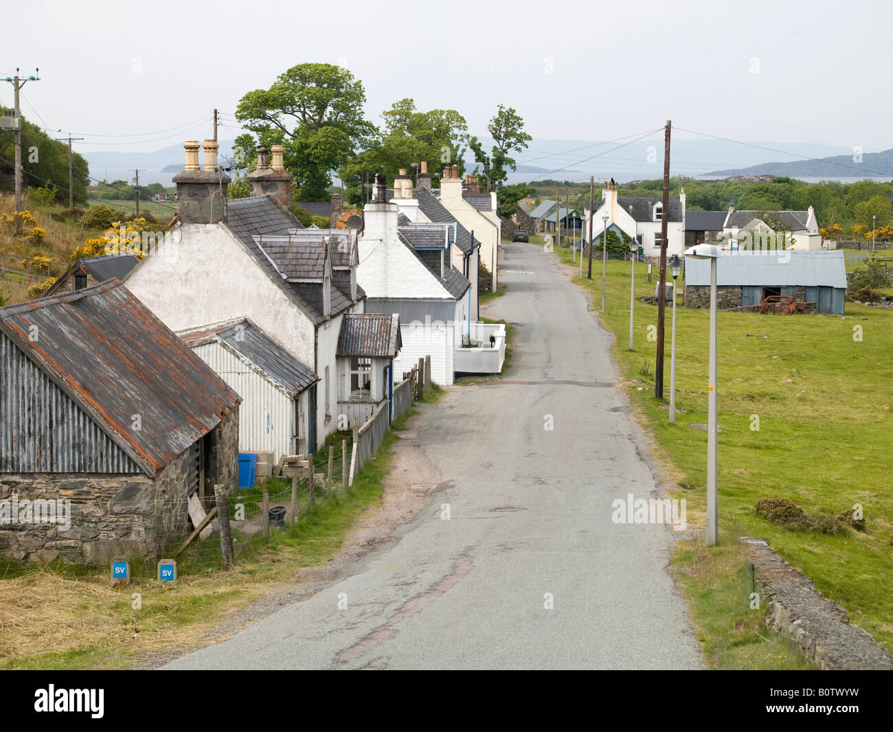 Croft Maisons, Duirinish, Nr Kyle of Lochalsh, Ross-Shire, Highland Ecosse Banque D'Images