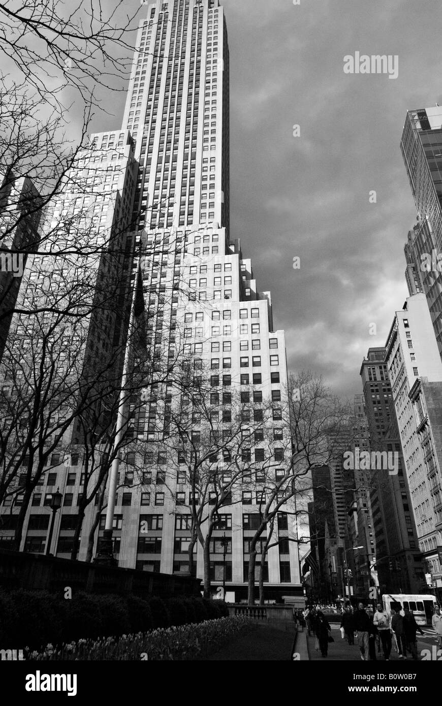 Haut Contraste Noir Et Blanc Impression De New York Photo Stock Alamy