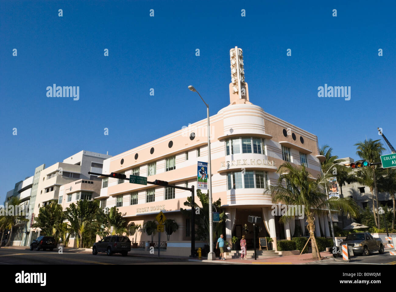 Floride Miami Beach Essex House art déco des années 1930 Banque D'Images