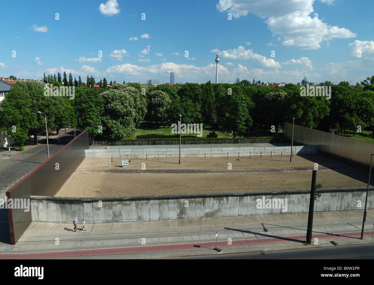 Mur de Berlin à la Bernauer Strasse memorial Banque D'Images