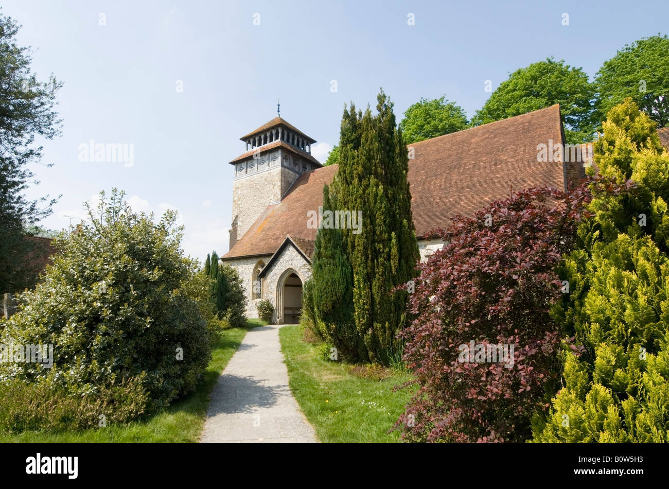 L'église St Andrews Meonstoke Hampshire UK Banque D'Images
