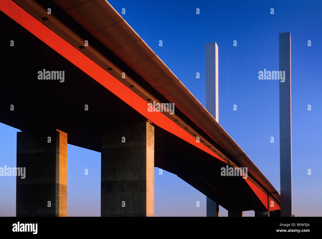 Image graphique du Pont Bolte à Melbourne. Un grand pont en porte-à-faux. Banque D'Images