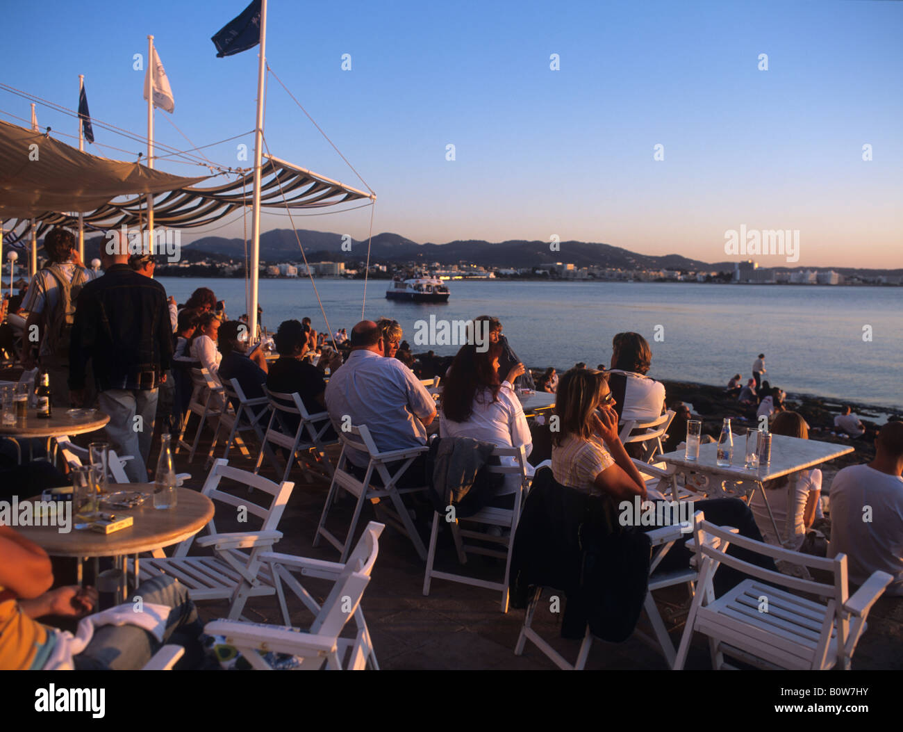 Café del Mar, Ibiza, Baléares, Espagne Banque D'Images