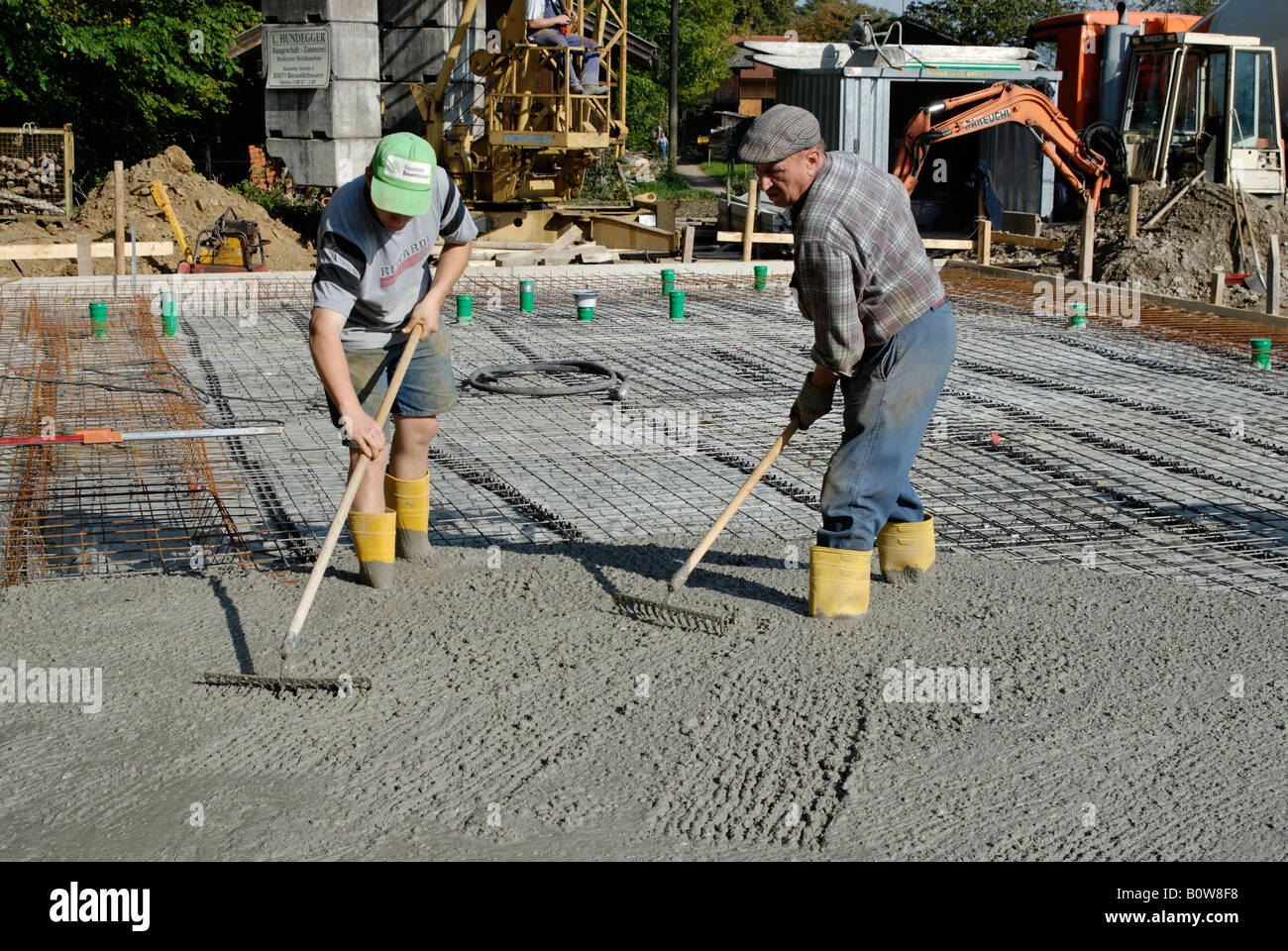 Dalle de fondation en béton de pose pour une seule famille maison