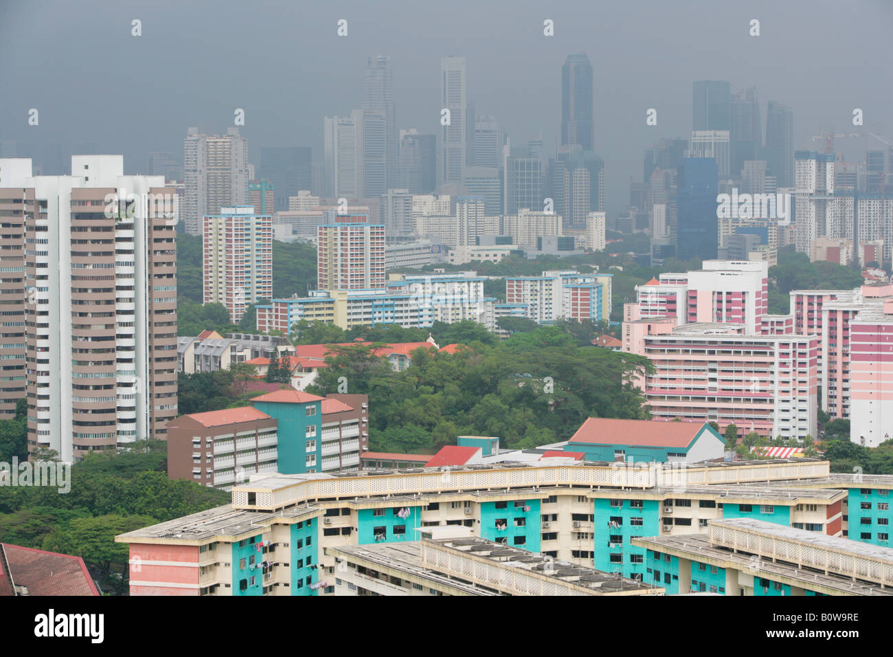 Des tours d'habitation à Singapour, en Asie du sud-est Banque D'Images
