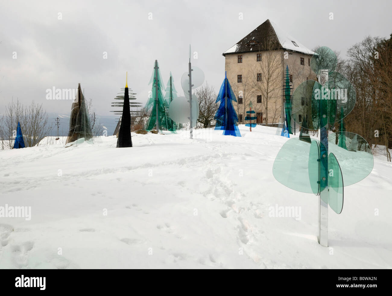 Fressende Haus, chambre et certaines parties de l'Glaeserner Wald ou verre Woods dans Regen-Weissenstein, Bayerischer Wald, forêt de Bavière, Banque D'Images