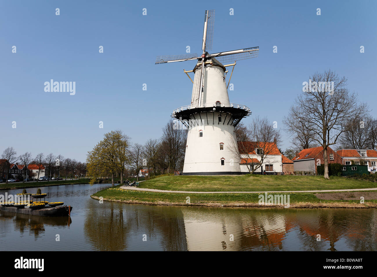 De Hoop, moulin à vent hollandais, Middelburg, Walcheren, Zélande, Pays-Bas Banque D'Images