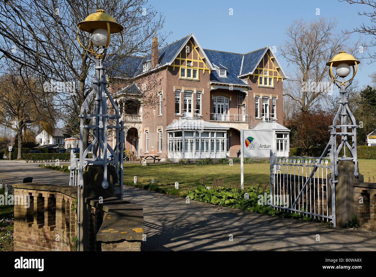 Manoir historique rénové, Seissingel, Middelburg, Walcheren, Zélande, Pays-Bas Banque D'Images