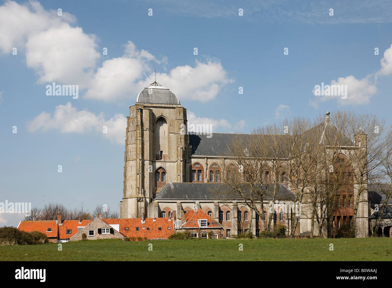 O.L.-Vrouwekerk, église du xvie siècle, Veere, Walcheren, Zélande, Pays-Bas, Europe Banque D'Images