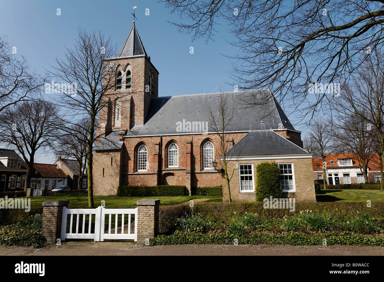 Biggekerke Église, Walcheren, Zélande, Pays-Bas Banque D'Images
