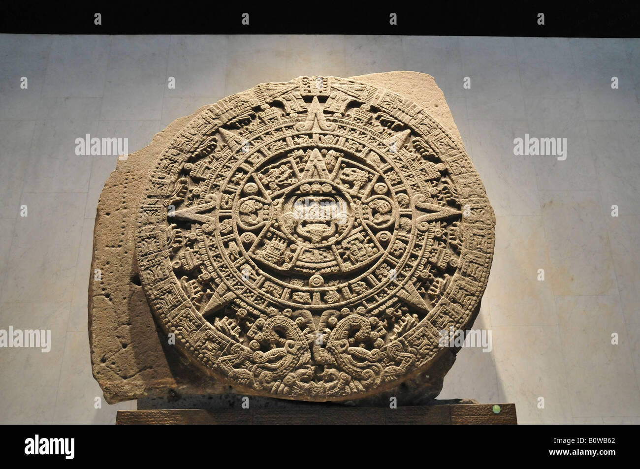 Piedra del sol, Pierre du Cinquième Soleil, Museo Nacional de Antropología, Musée national d'anthropologie, Mexico, Mexique, N Banque D'Images