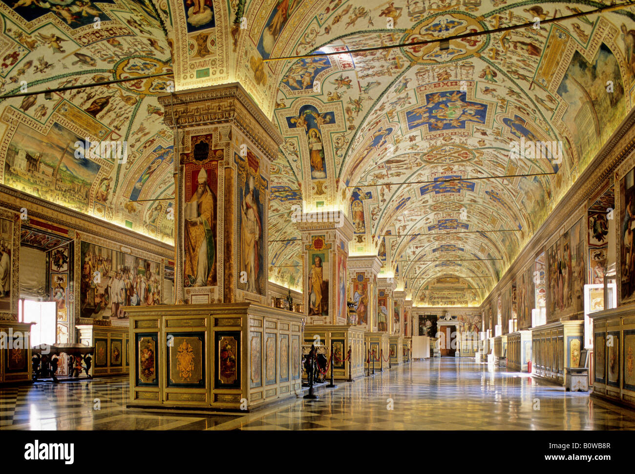 Bibliothèque du Vatican, Cité du Vatican, Rome, Latium, Italie Banque D'Images