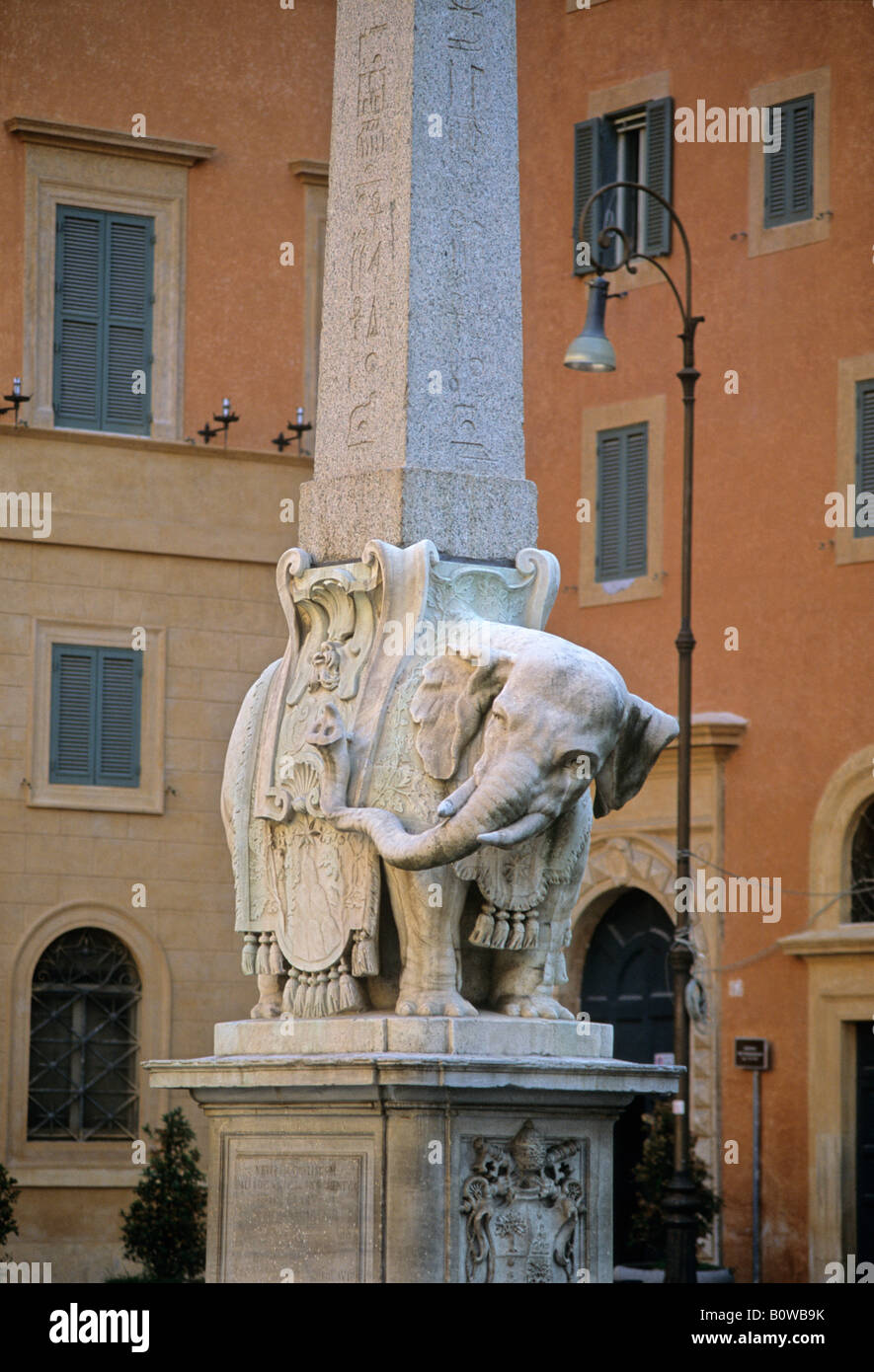 L'éléphant du Bernin, Piazza della Minerva, Rome, Latium, Italie Banque D'Images