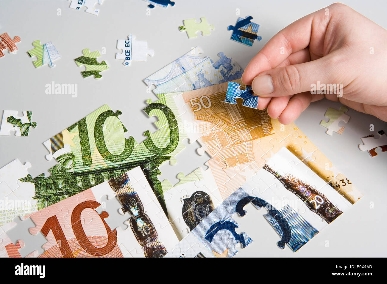 Puzzle de la monnaie européenne Banque D'Images