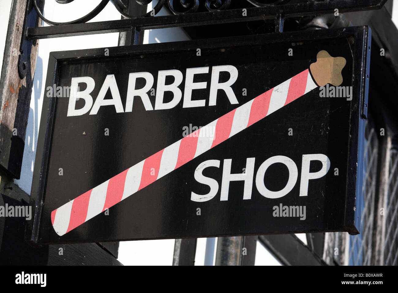 Royaume-uni barber shop sign Banque D'Images