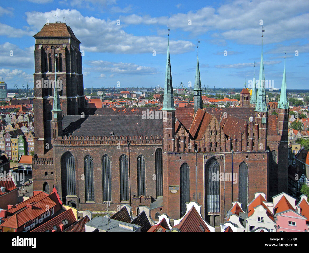 Marienkirche, Eglise St Mary, plus grande église construction de briques, Pologne, Gdansk Gdansk Banque D'Images