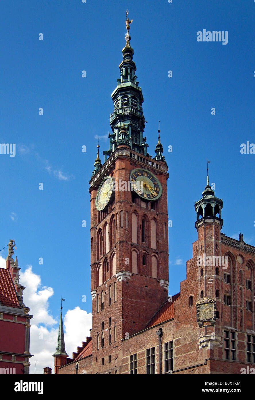 Rechtstaedtische l'hôtel de ville Rathaus, Pologne, Gdansk Gedansk Banque D'Images