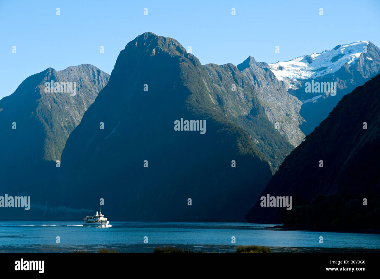 Milford Sound, Fjordland, île du Sud, Nouvelle-Zélande Banque D'Images