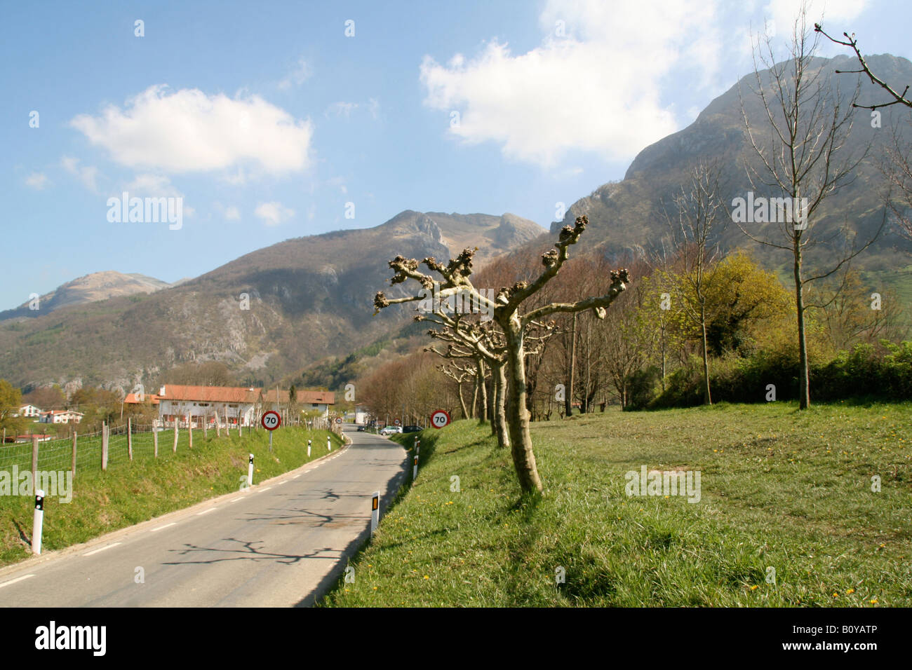 La campagne au Pays Basque en Espagne Banque D'Images