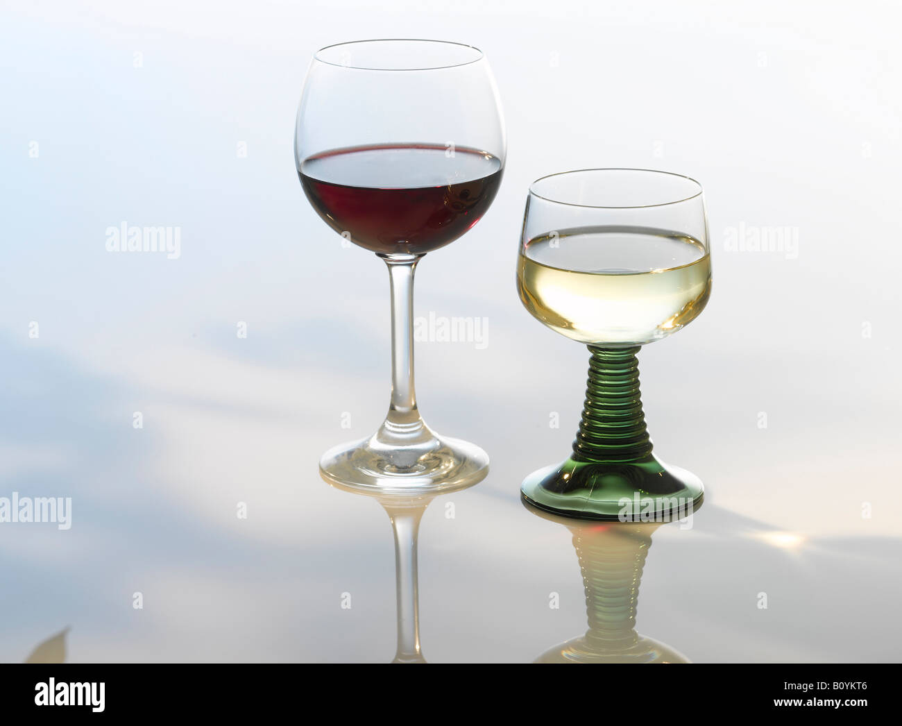 Vin rouge et blanc Banque D'Images