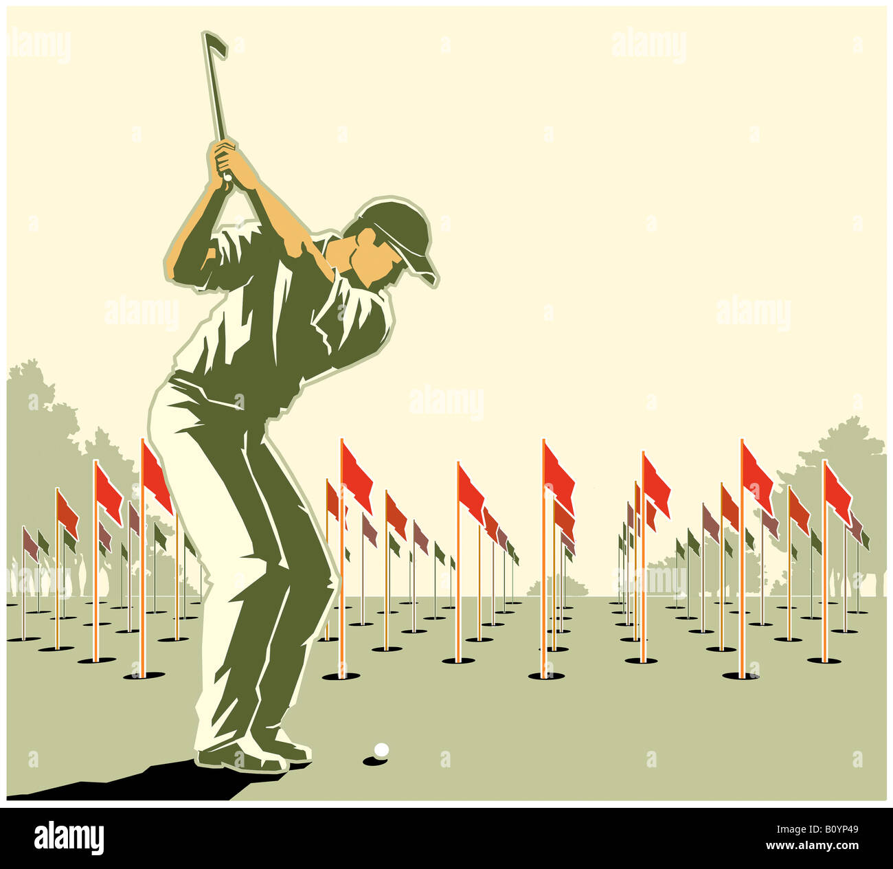 Joueur de golf Banque D'Images