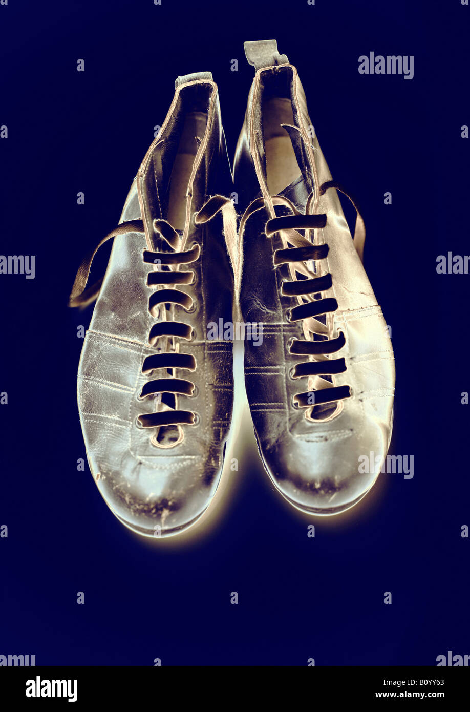 Photo-illustration de Vintage Chaussures de foot Banque D'Images