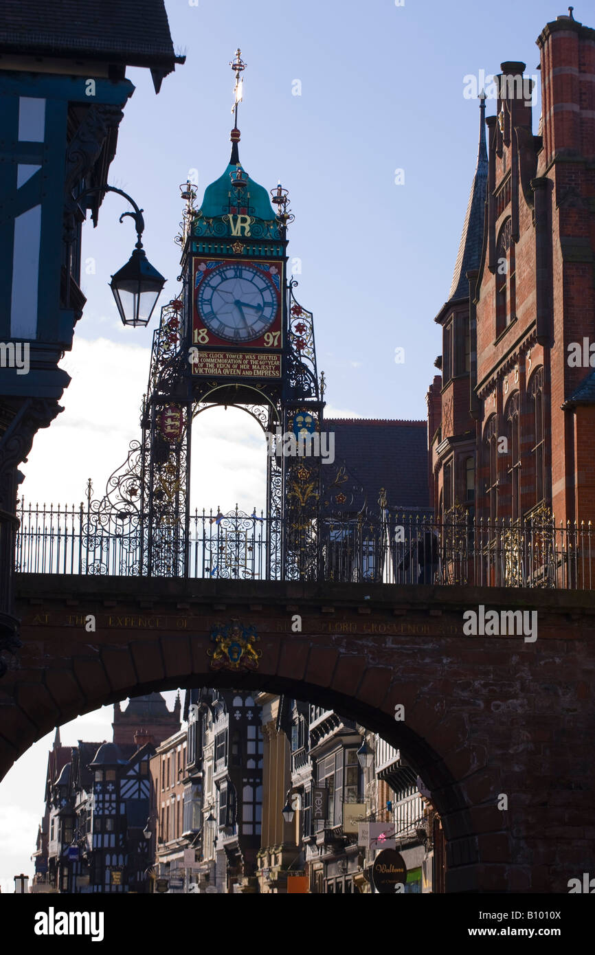 Eastgate Clock Chester Cheshire Angleterre Banque D'Images