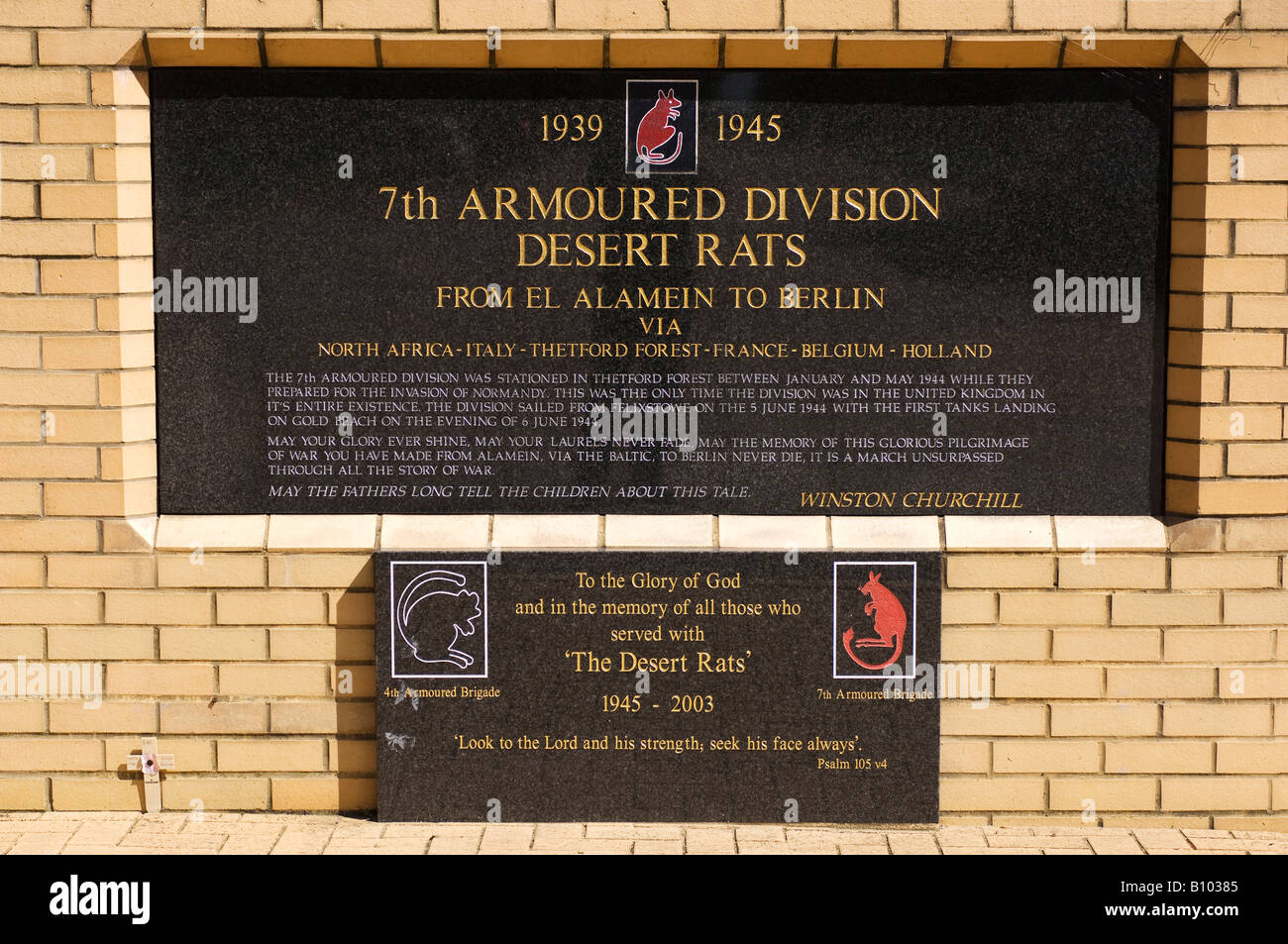 Mémorial des Rats du désert Banque D'Images