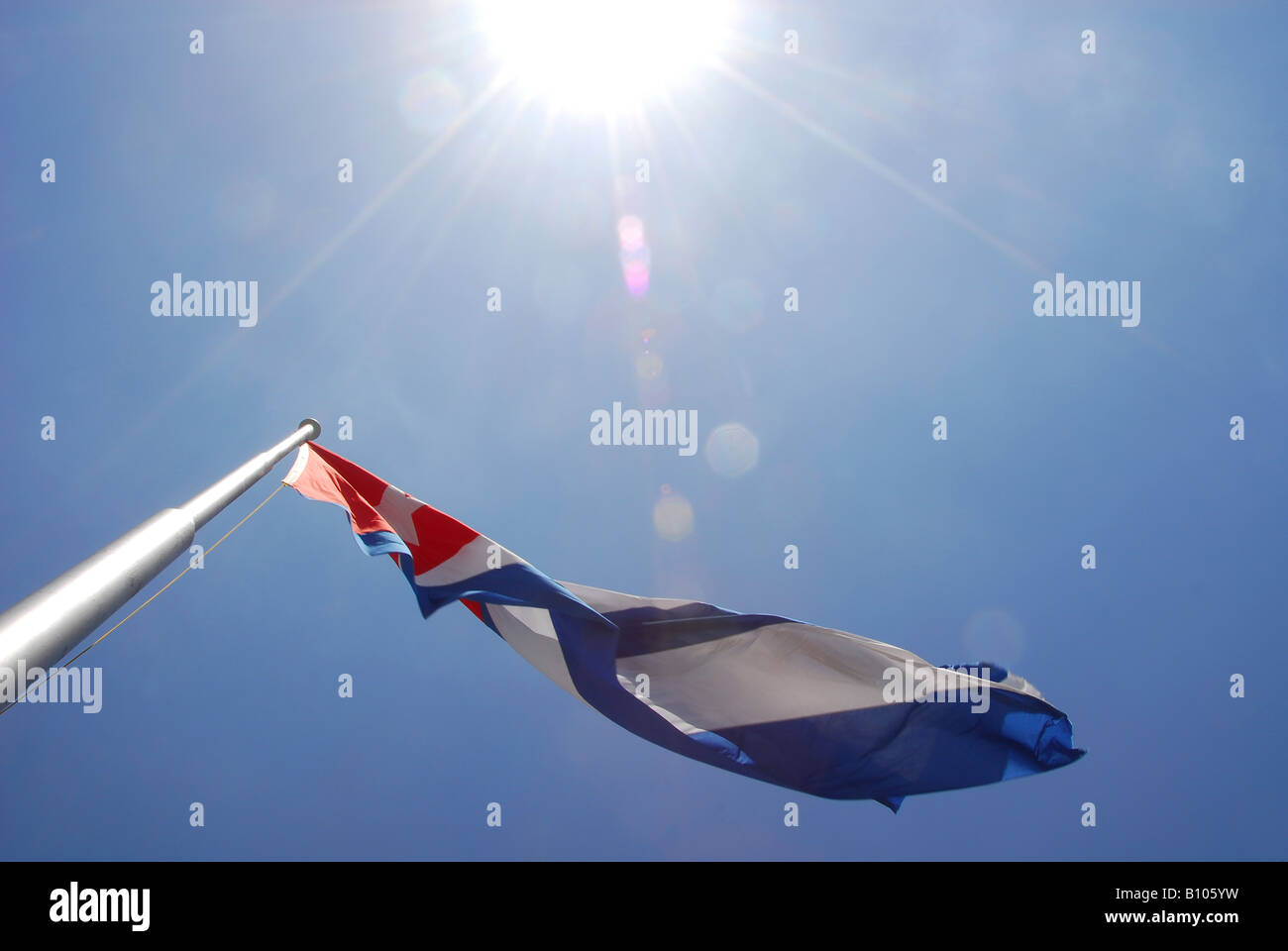 Drapeau cubain Banque D'Images