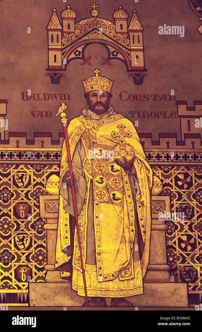 Baldwin I de Constantinople , était Baldwin IX de Flandre . 1195 - 1205 . Un chef de la quatrième croisade qui a pris Constantinople en 1204. Banque D'Images