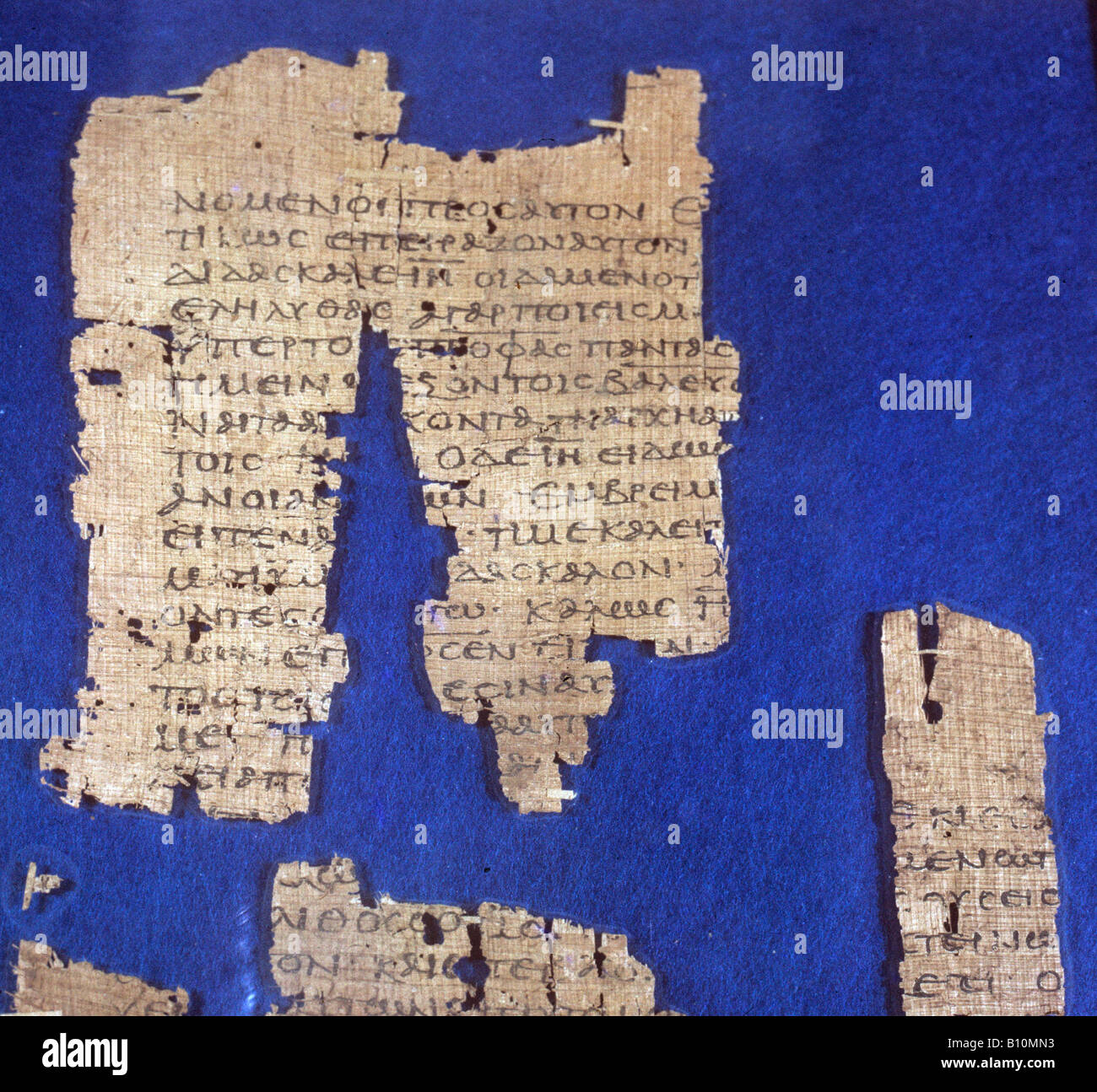 Manuscrit de l'Évangile chrétien. 1er siècle après JC. L'Égypte Banque D'Images