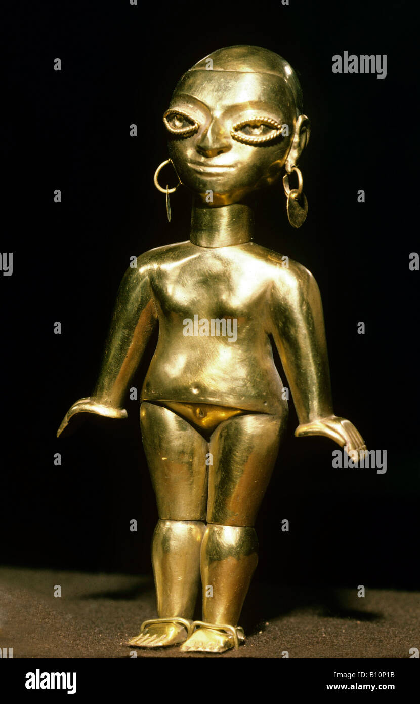 L'or des Incas 15e idole c Pérou Banque D'Images