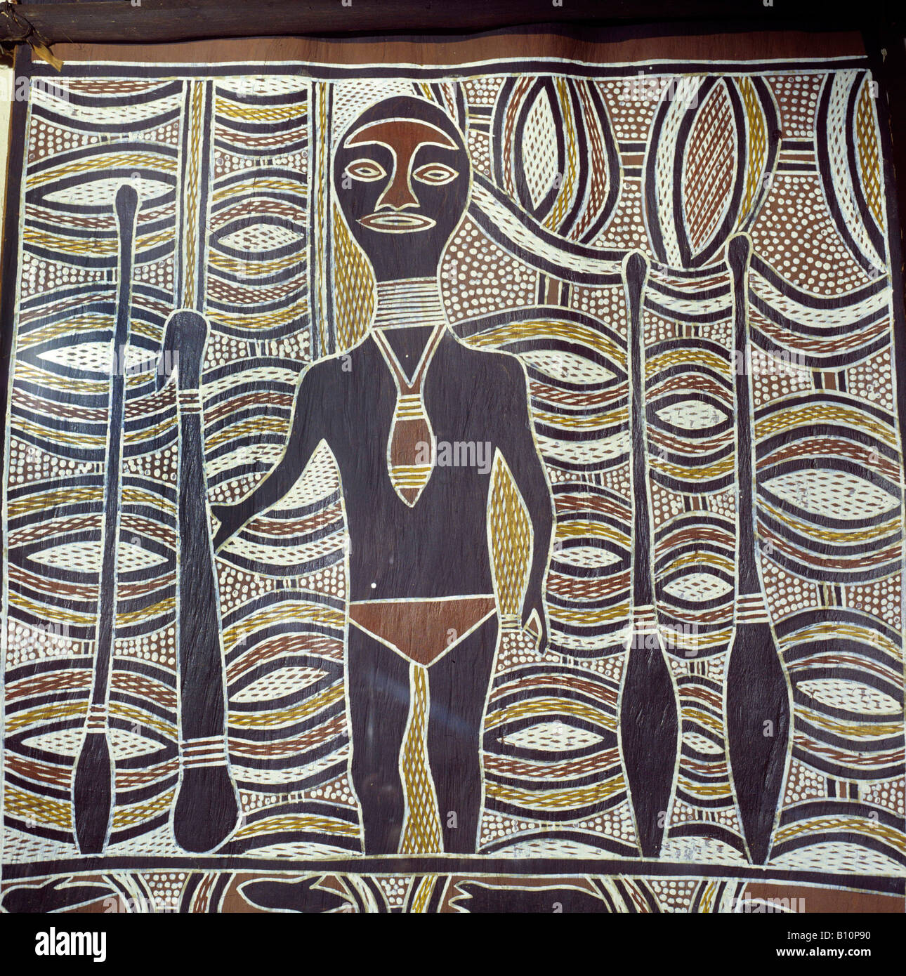Le fait d'être autochtone ancestrale Wuyal Australie peinture Banque D'Images