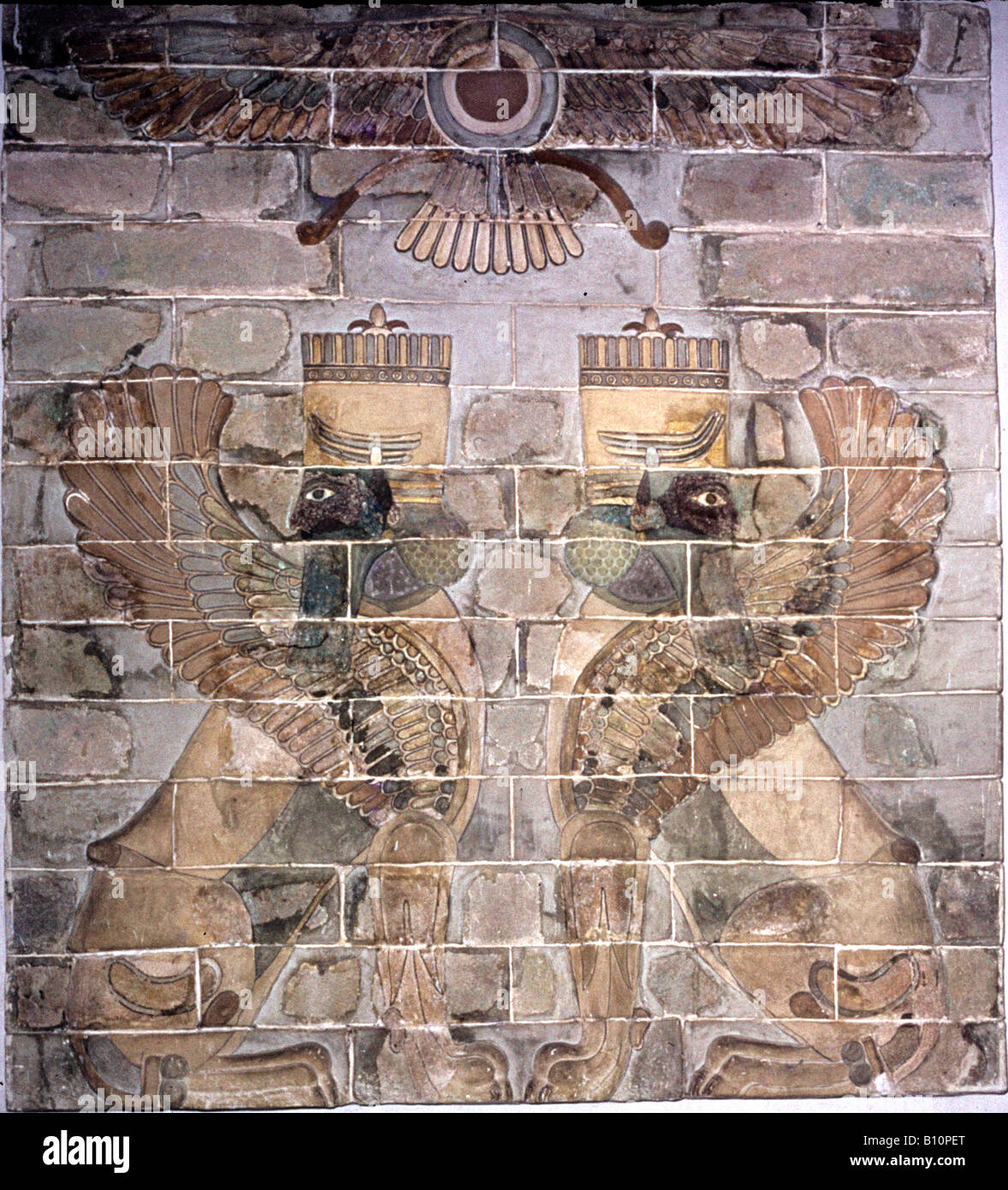 Dieu Suprême Ahura Mazda dans la religion de Zoroastre avec Sphinx Susa 404358 BC l'Iran Banque D'Images