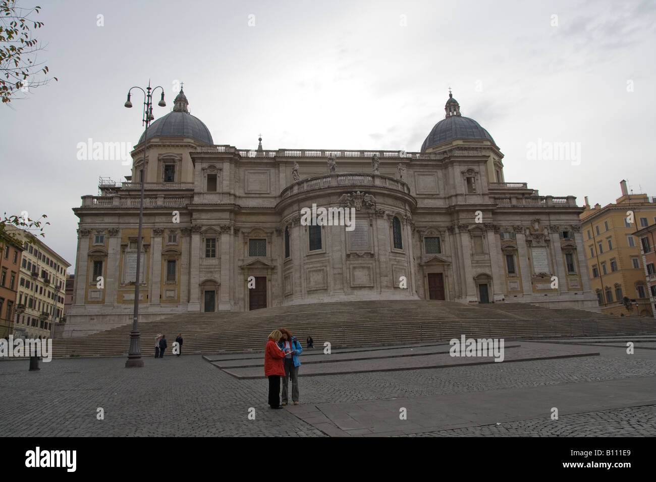 L'aspect arrière de la basilique de Santa Maria Maggiore, à Rome, Italie Banque D'Images