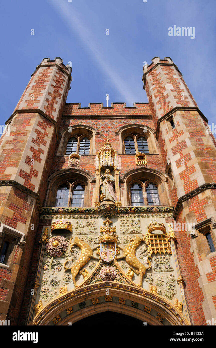 Entrée à St John's College de Cambridge Angleterre UK Banque D'Images