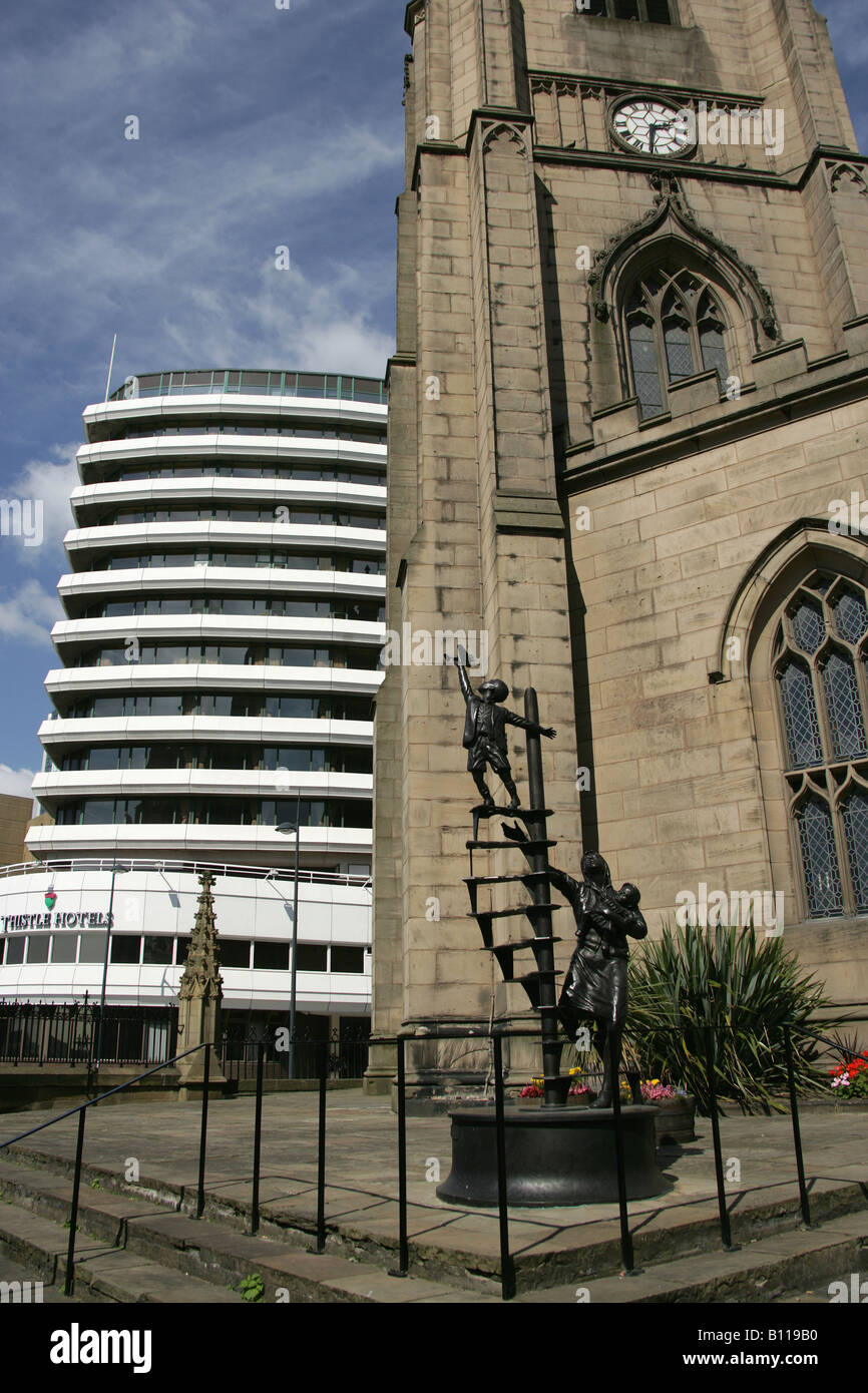 Ville de Liverpool, en Angleterre. Église paroissiale de Liverpool, l'église Notre Dame et Saint Nicolas près de Pier Head. Banque D'Images