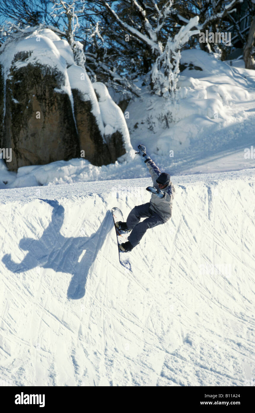 Super Pipe Perisher Blue Perisher Valley New South Wales Australie Banque D'Images