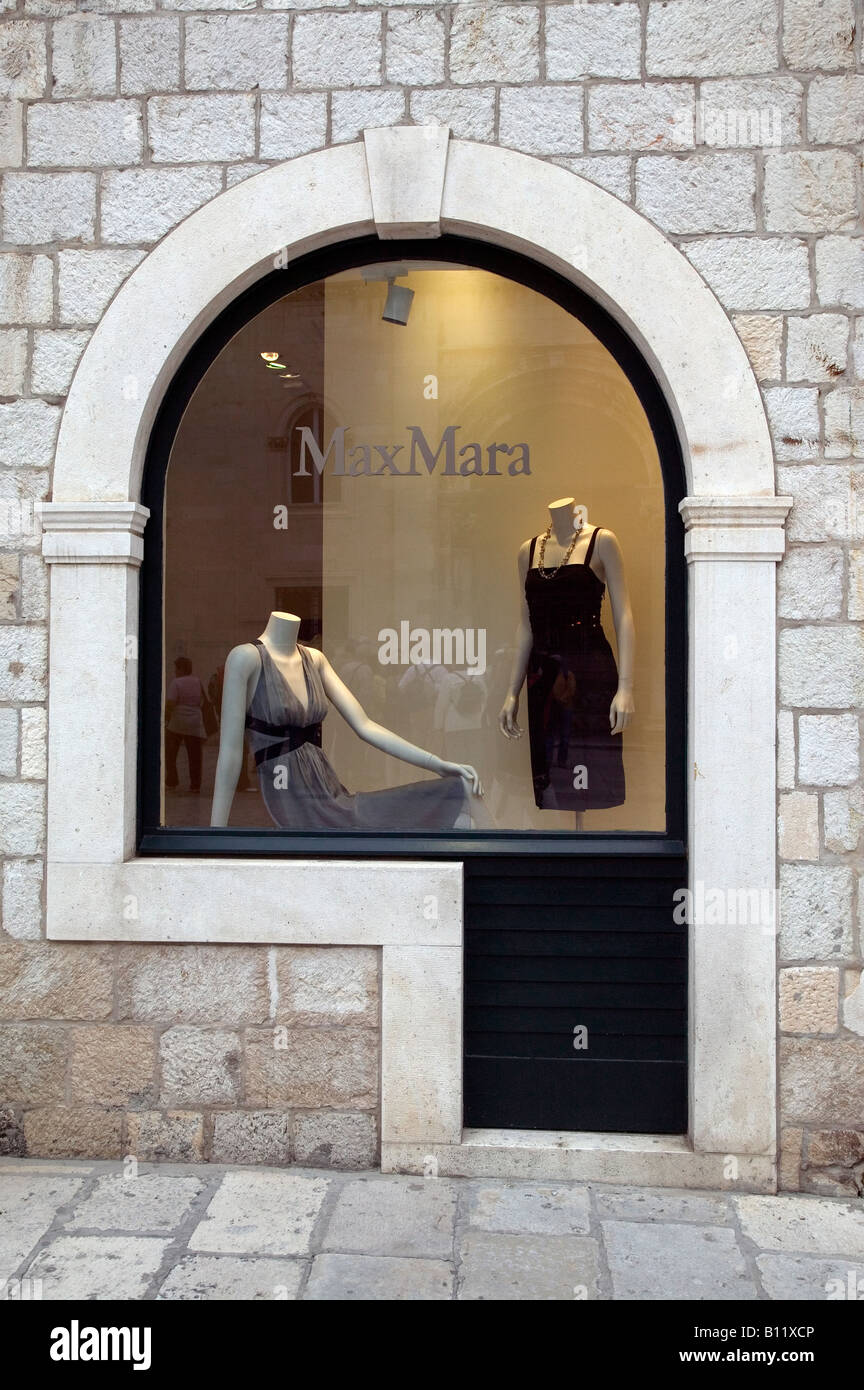 Max Mara fashion shop, la vieille ville de Dubrovnik, Croatie Banque D'Images