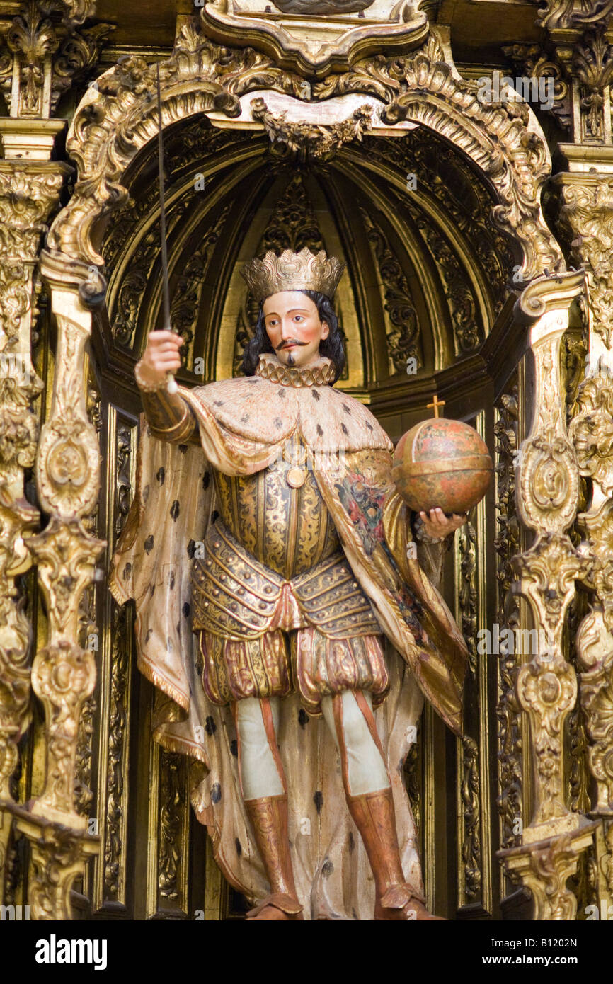 San Fernando, la sculpture par Francisco Quiros et Francisco Meneses Osorio faite en 1699, l'église El Salvador, Séville, Espagne Banque D'Images